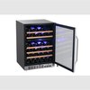 Edgestar 24 Inch Wide 46 Bottle BuiltIn Dual Zone Wine Cooler with Reversible Door and LED Lighting CWR462DZ